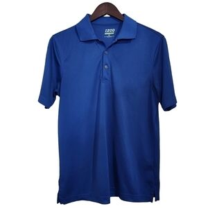 3/$25 Izod Polo Perform Golf Blue Short Sleeve Shirt - Small
